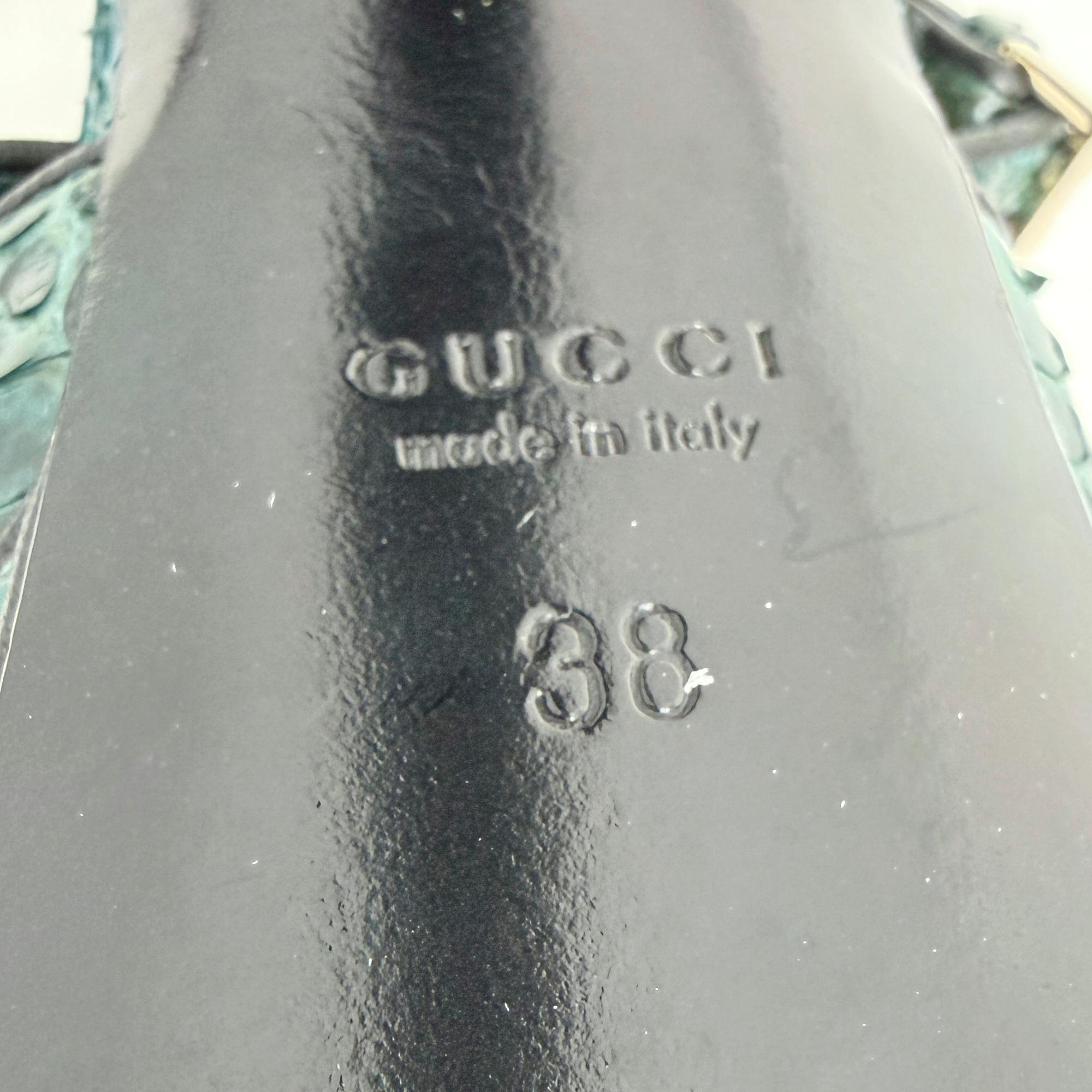 Gucci Runway Fw 2011 Green Python Platform Heels … - image 9