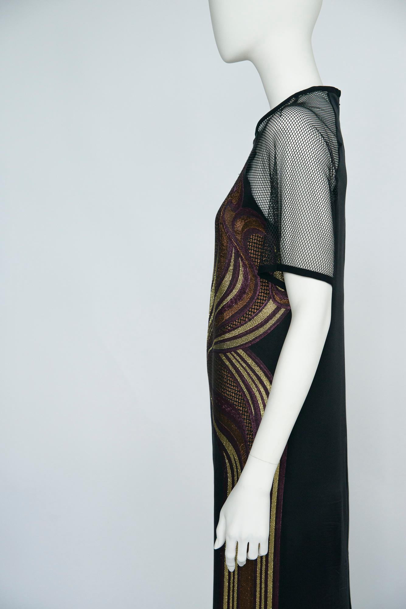 Robe de soirée Gucci Runway en maille et lurex, printemps-été 2014 en vente 6