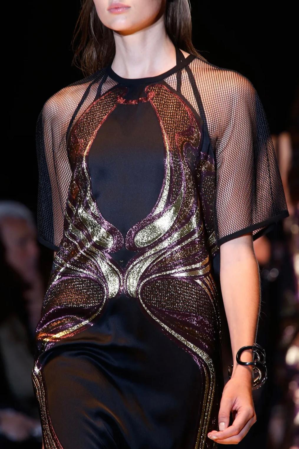 Robe de soirée Gucci Runway en maille et lurex, printemps-été 2014 Pour femmes en vente