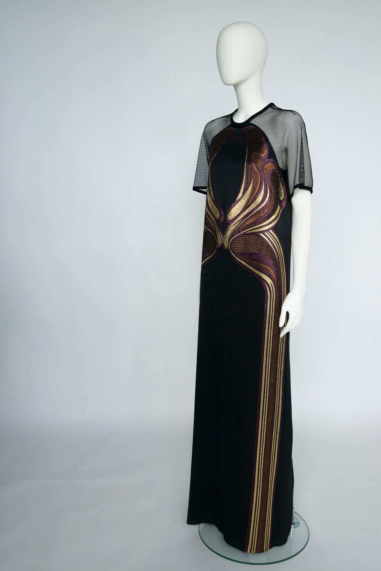 Gucci Runway Mesh & Lurex Evening Dress, Spring-Summer 2014 For Sale 1