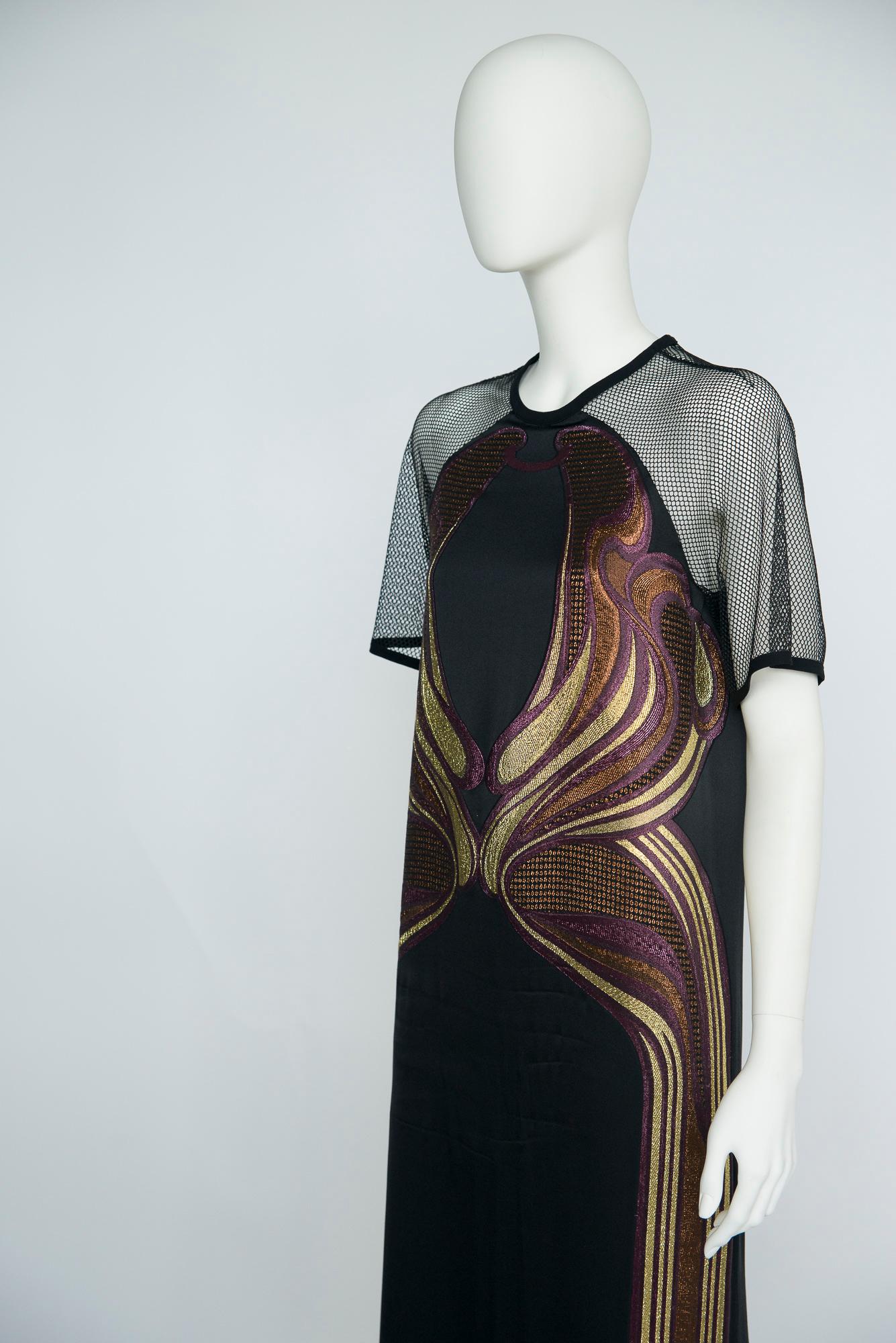 Gucci Runway Mesh & Lurex Evening Dress, Spring-Summer 2014 For Sale 2