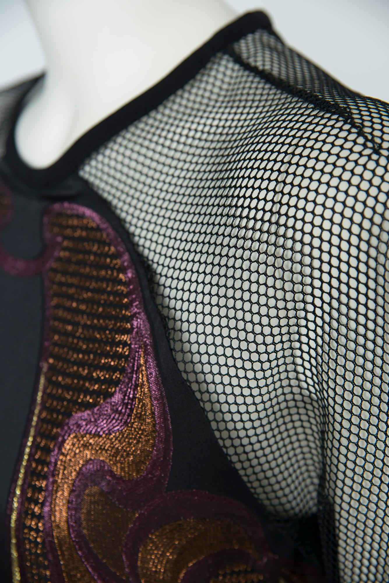 Robe de soirée Gucci Runway en maille et lurex, printemps-été 2014 en vente 4