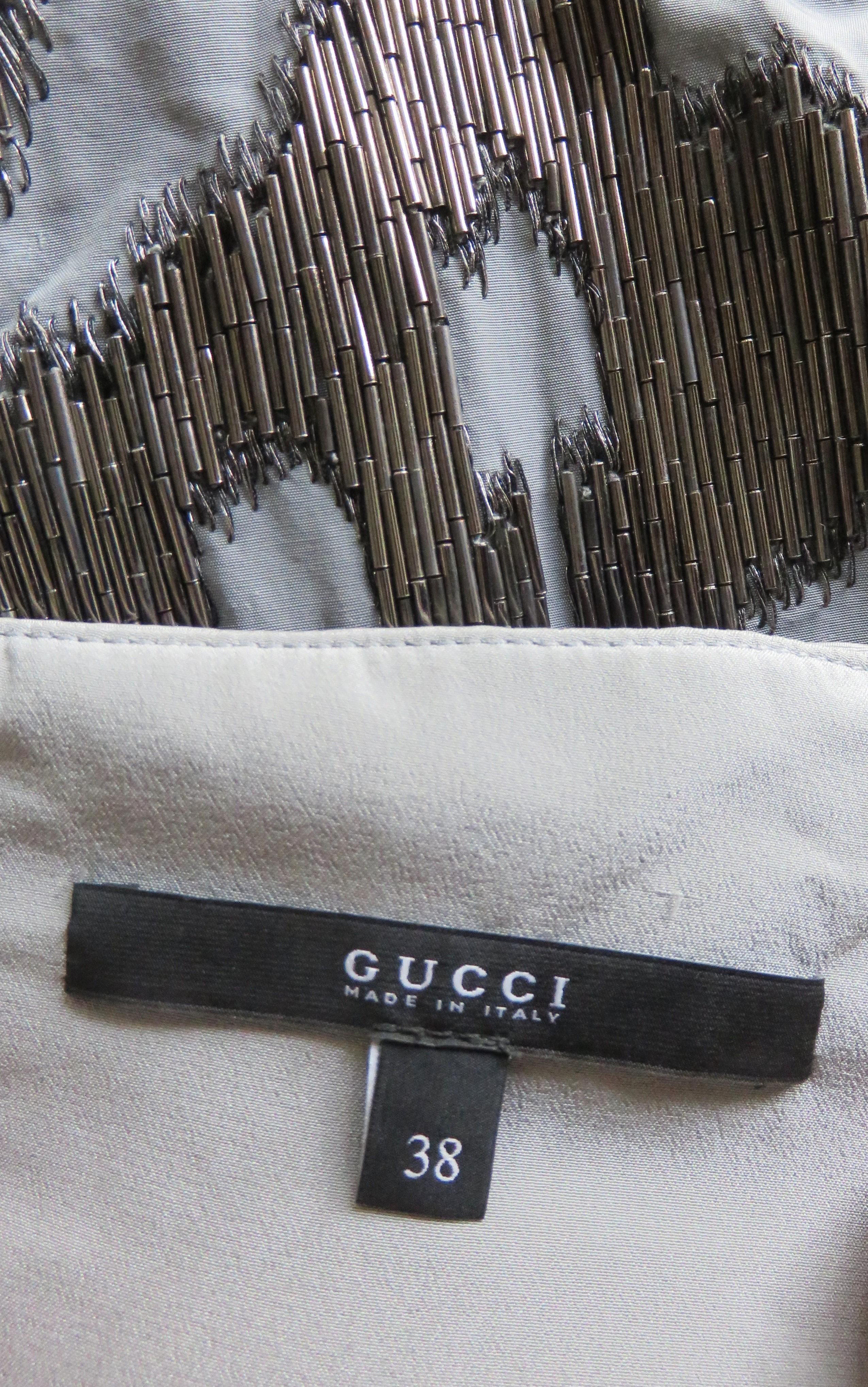 Gucci - Robe en soie ornée de perles et de cristaux Swarovski, SS 2010 en vente 11