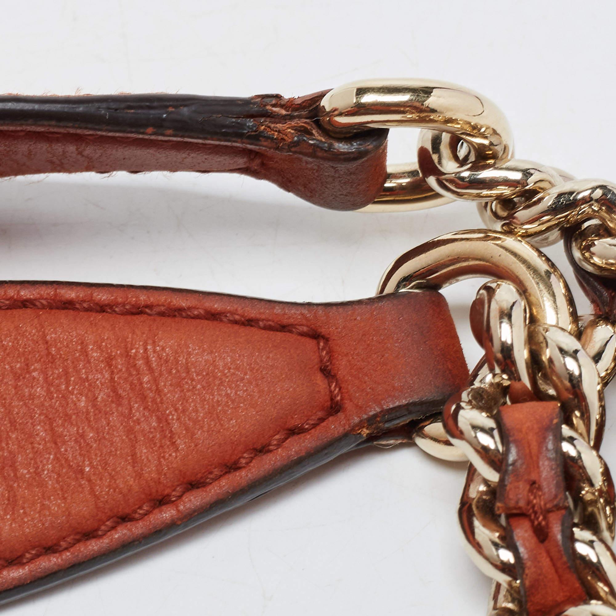 Gucci Rust Brown Nubuck Leather Medium Soho Chain Shoulder Bag 14