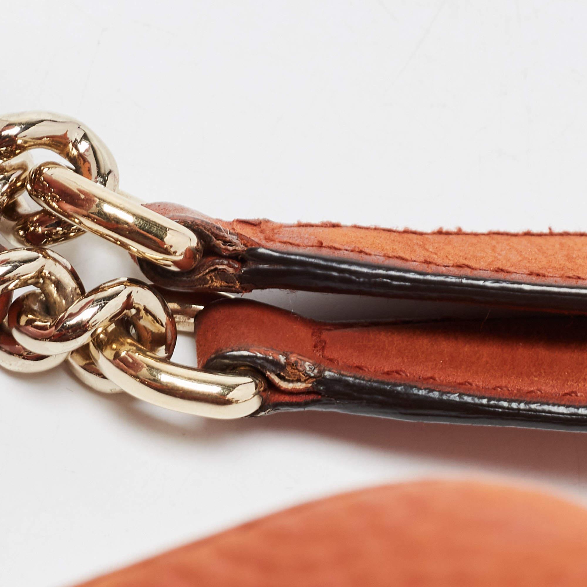 Gucci Rust Brown Nubuck Leather Medium Soho Chain Shoulder Bag 16