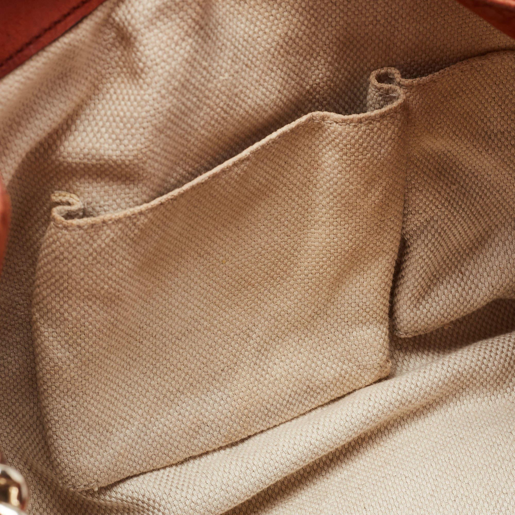 Gucci Rust Brown Nubuck Leather Medium Soho Chain Shoulder Bag 5