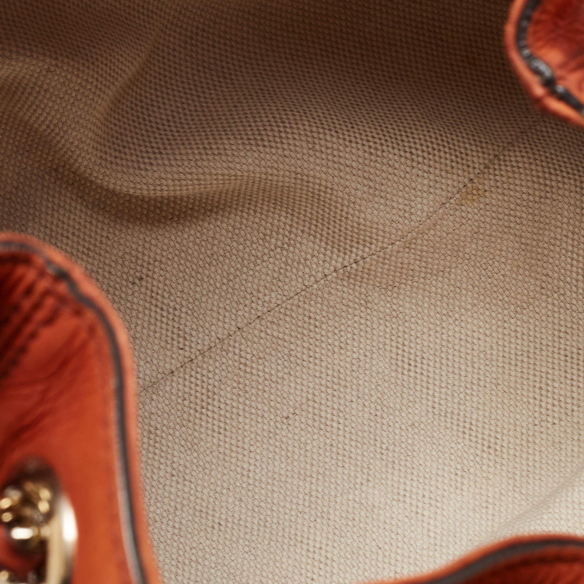 Gucci Rust Brown Nubuck Leather Medium Soho Chain Shoulder Bag 6