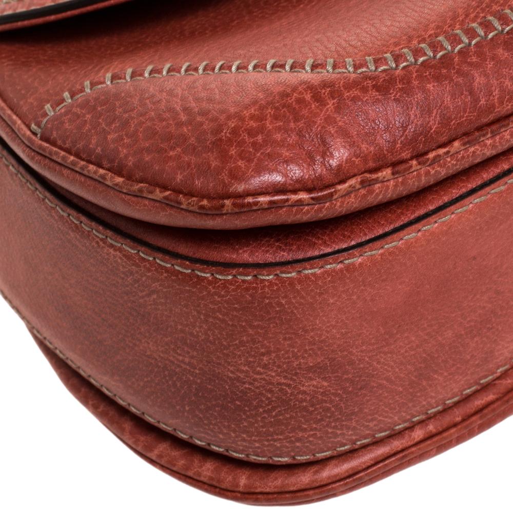 Gucci Rust Leather Medium Tassel New Bamboo Top Handle Bag 4