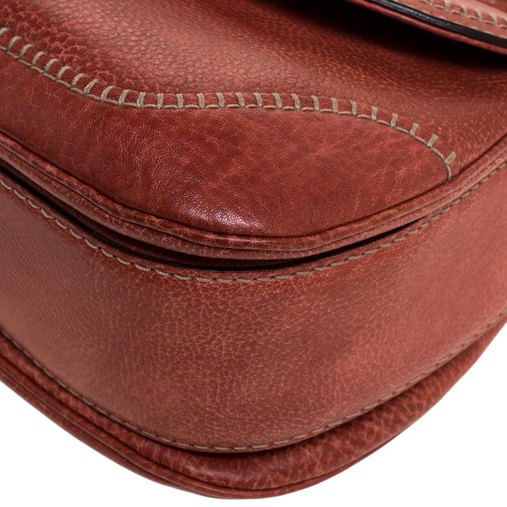 Gucci Rust Leather Medium Tassel New Bamboo Top Handle Bag 5