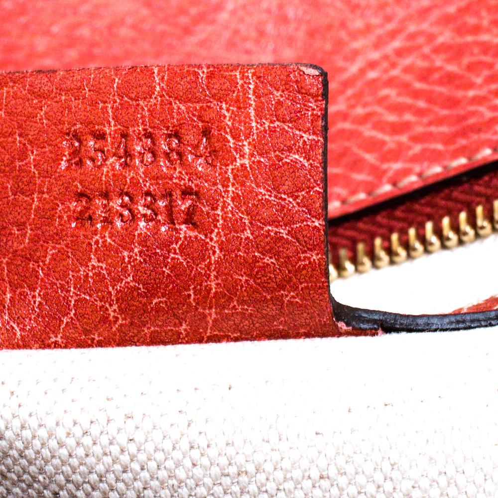 Gucci Rust Leather Medium Tassel New Bamboo Top Handle Bag 1