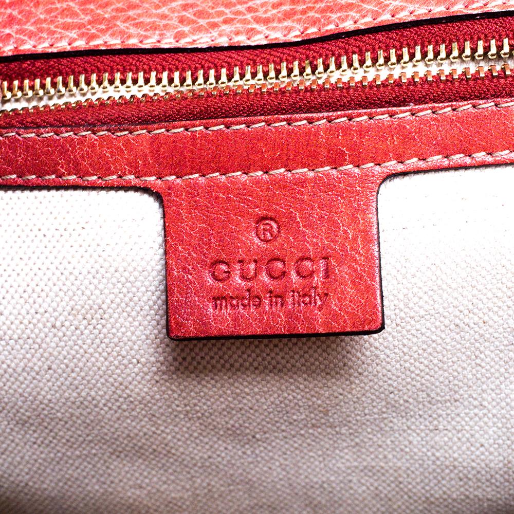 Gucci Rust Leather Medium Tassel New Bamboo Top Handle Bag 2