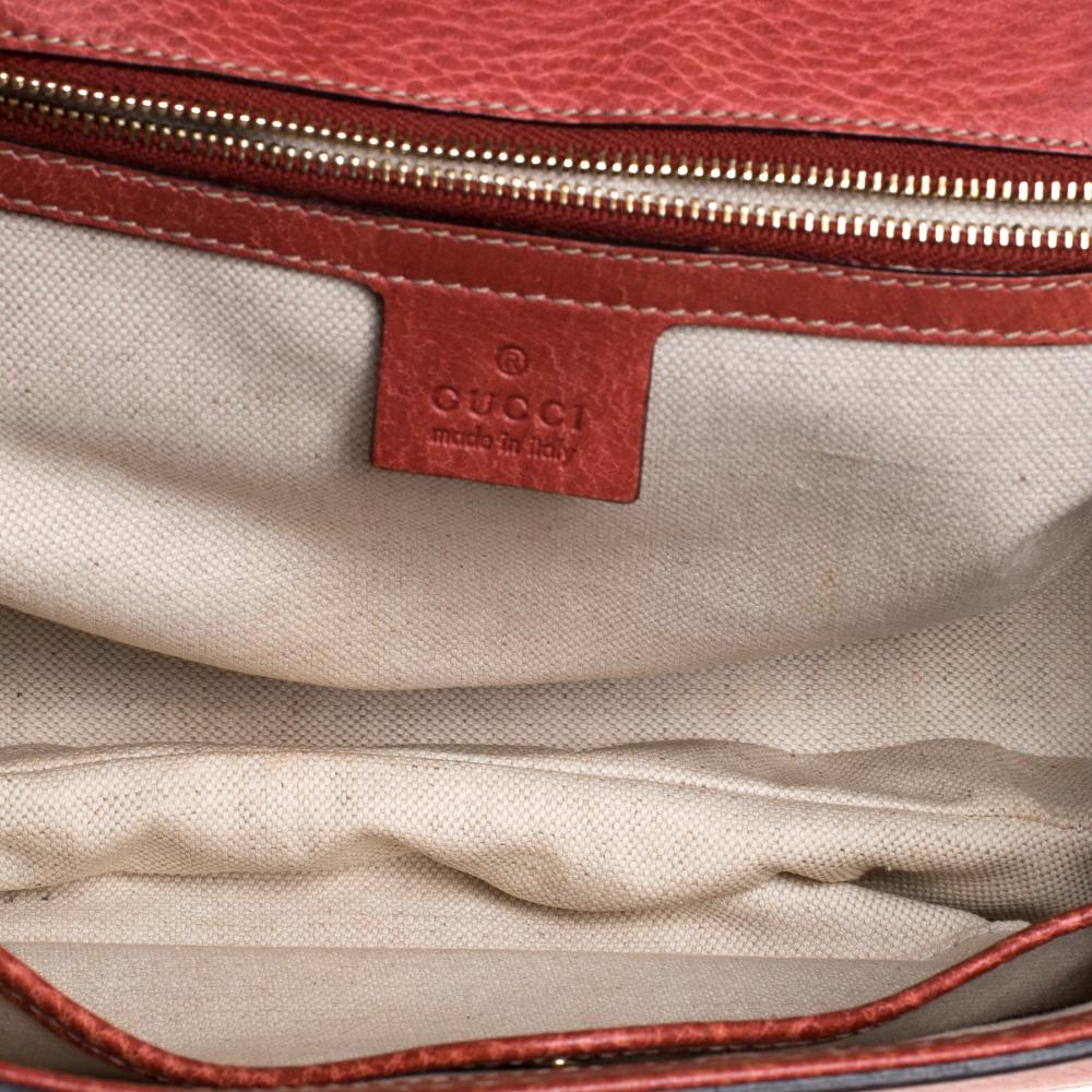 Gucci Rust Leather Medium Tassel New Bamboo Top Handle Bag 3