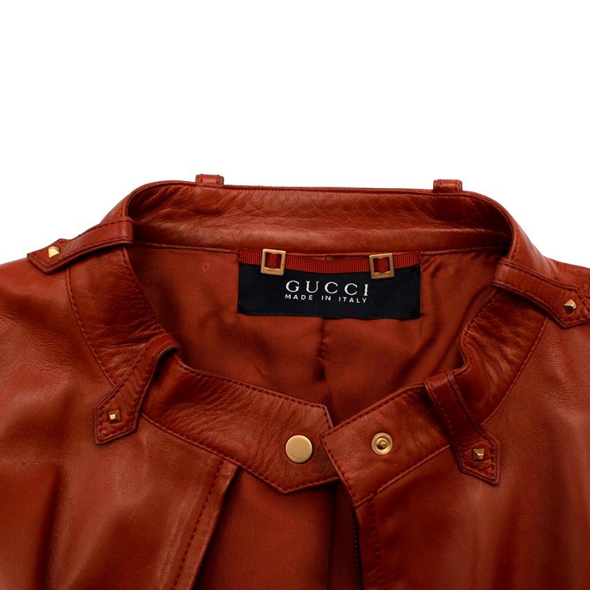 rust color leather jacket