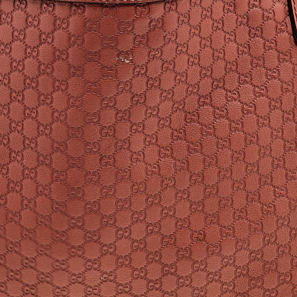 Gucci Rust Microguccissima Leather Bree Tote For Sale 5