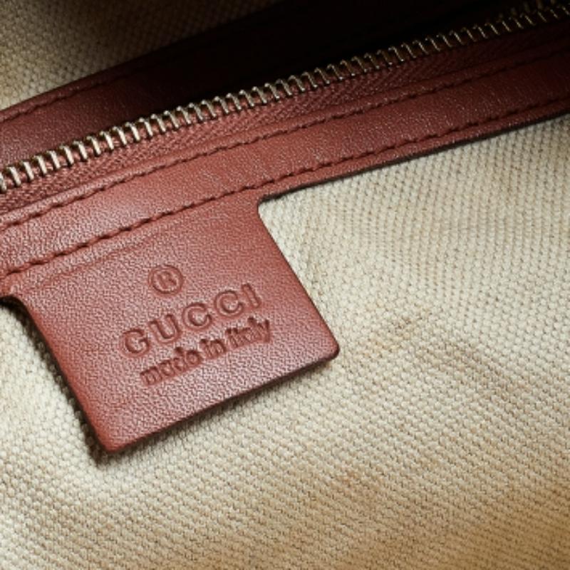 Brown Gucci Rust Microguccissima Leather Bree Tote