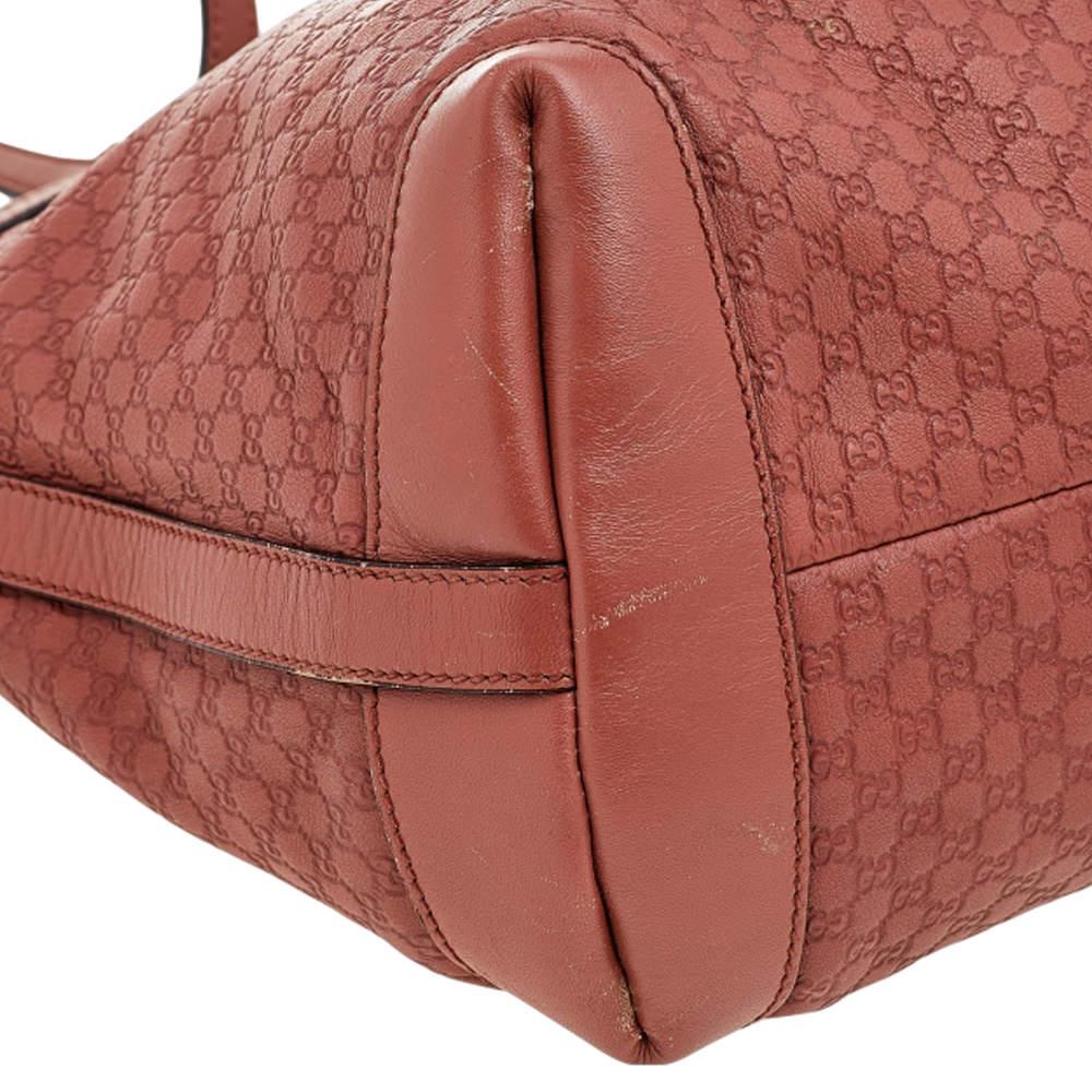 Gucci Rust Microguccissima Leather Bree Tote For Sale 2