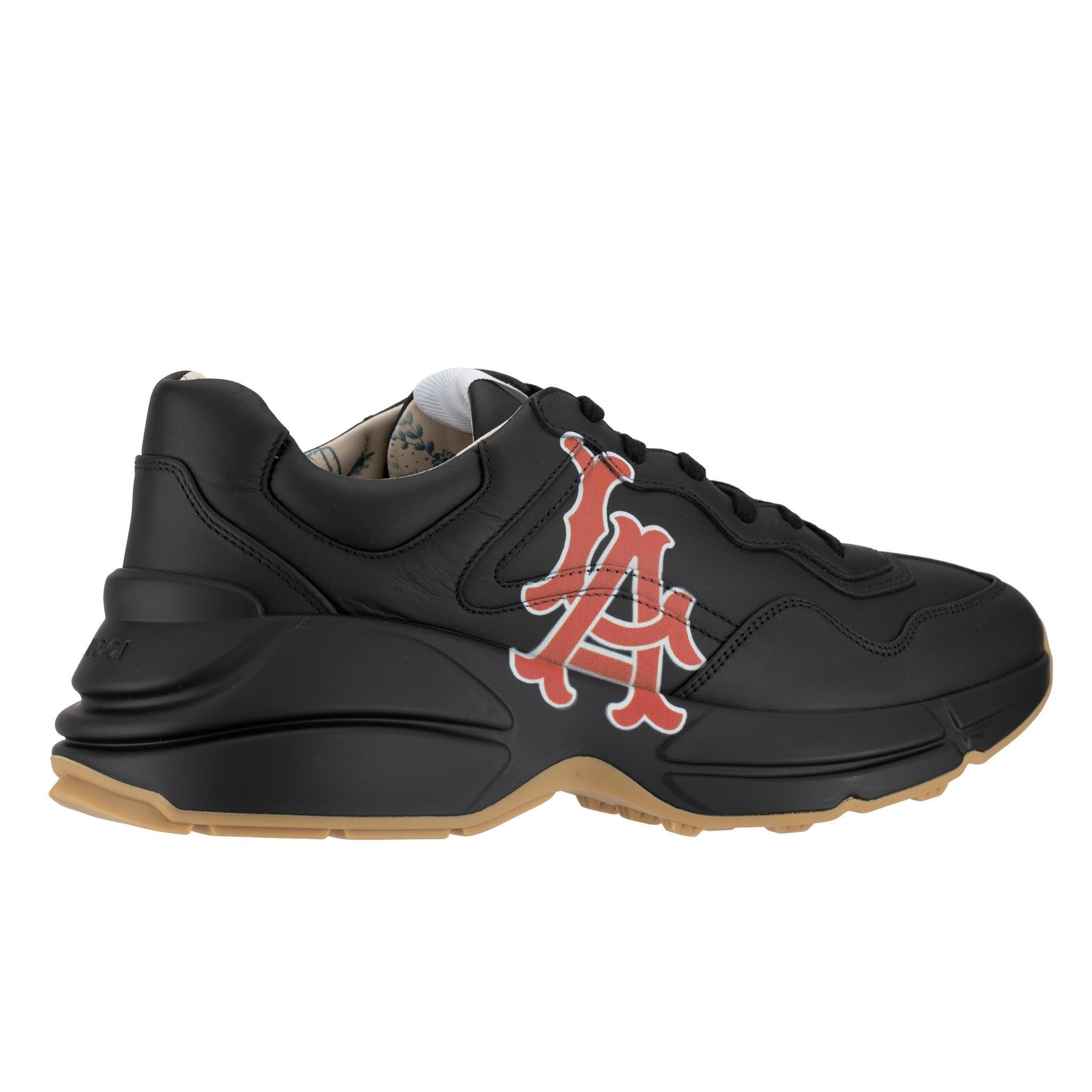Gucci Sneakers Rython Nero Logo LA Angels 7 US in vendita 2