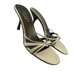 Gucci P/E 1999 Tom Ford Era Sandali in pelle beige, 7B