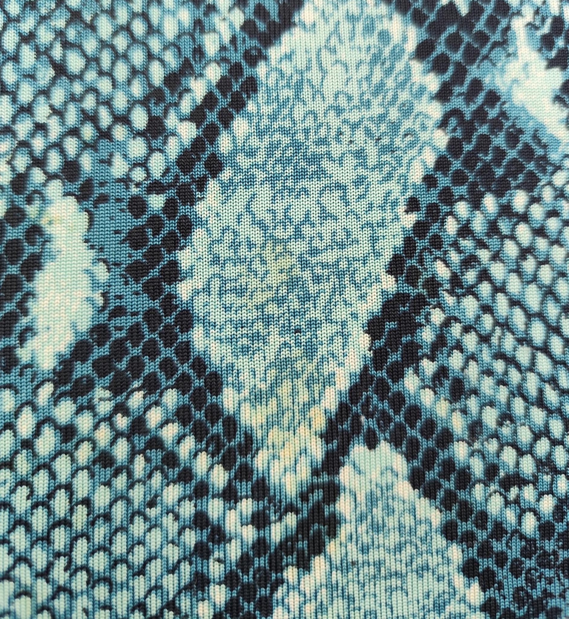 Gucci S/S 2000 blue snakeskin python print t-shirt For Sale 6