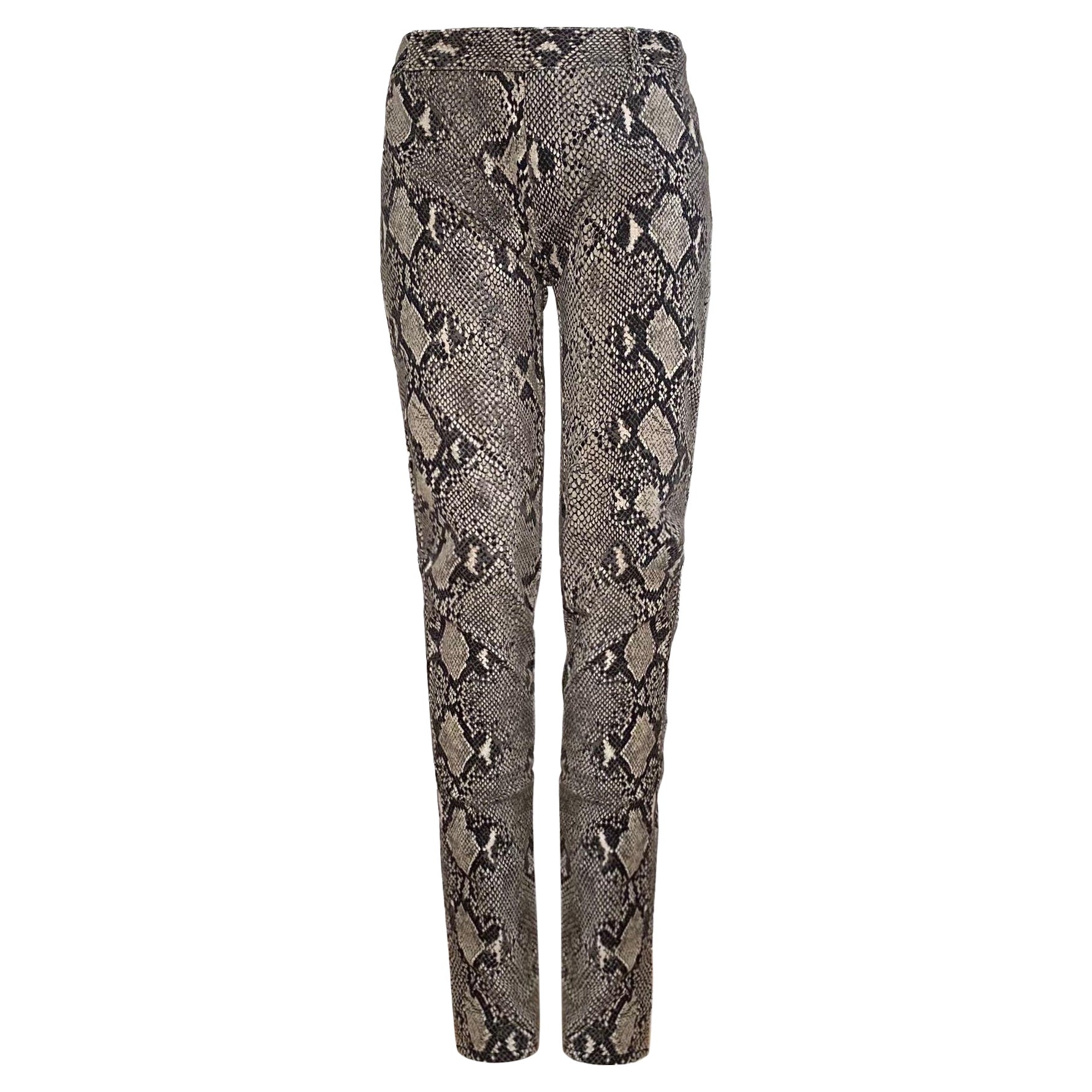 Gucci S/S 2000 python print skinny pants