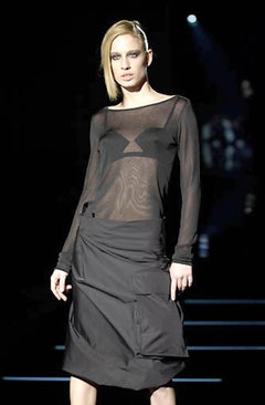 Gucci S/S 2001 black cargo balloon skirt