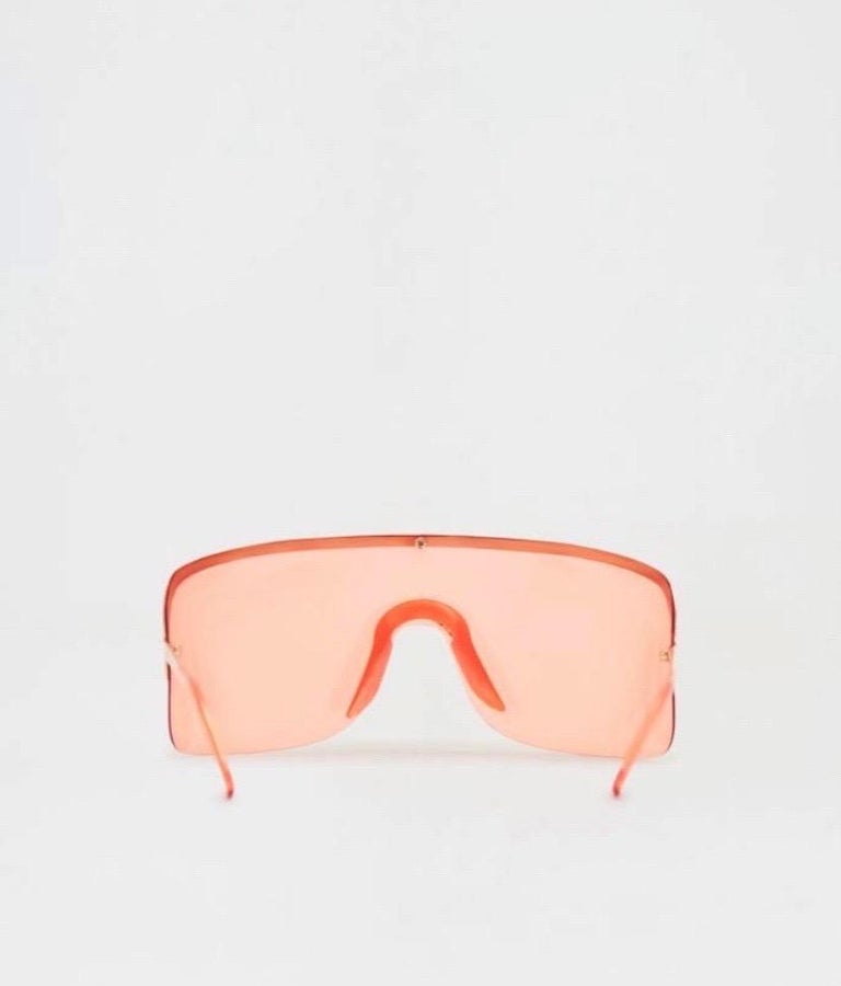 Gucci S/S 2001 pink shield sunglasses