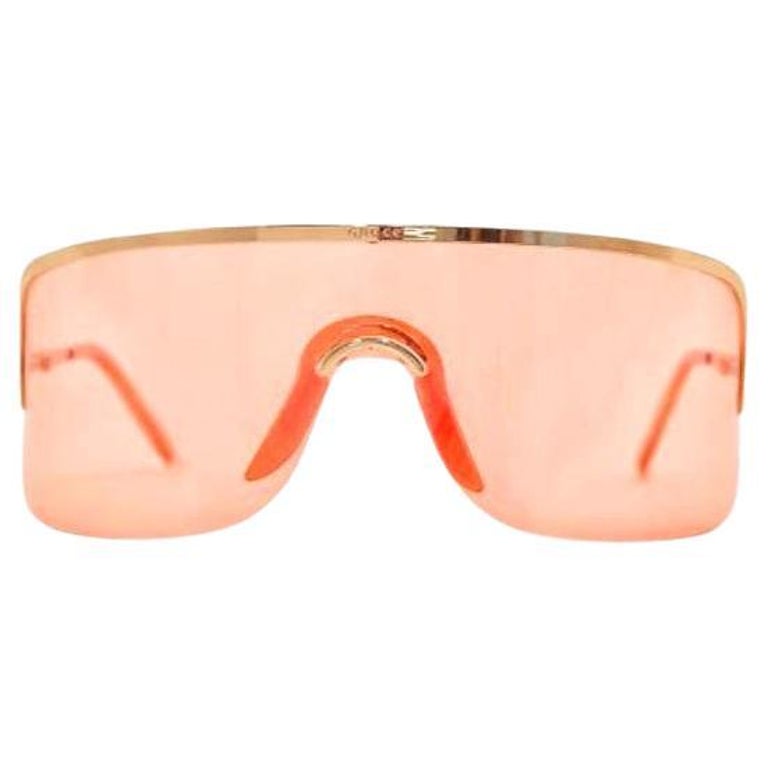 Gucci S/S 2001 pink shield sunglasses at 1stDibs