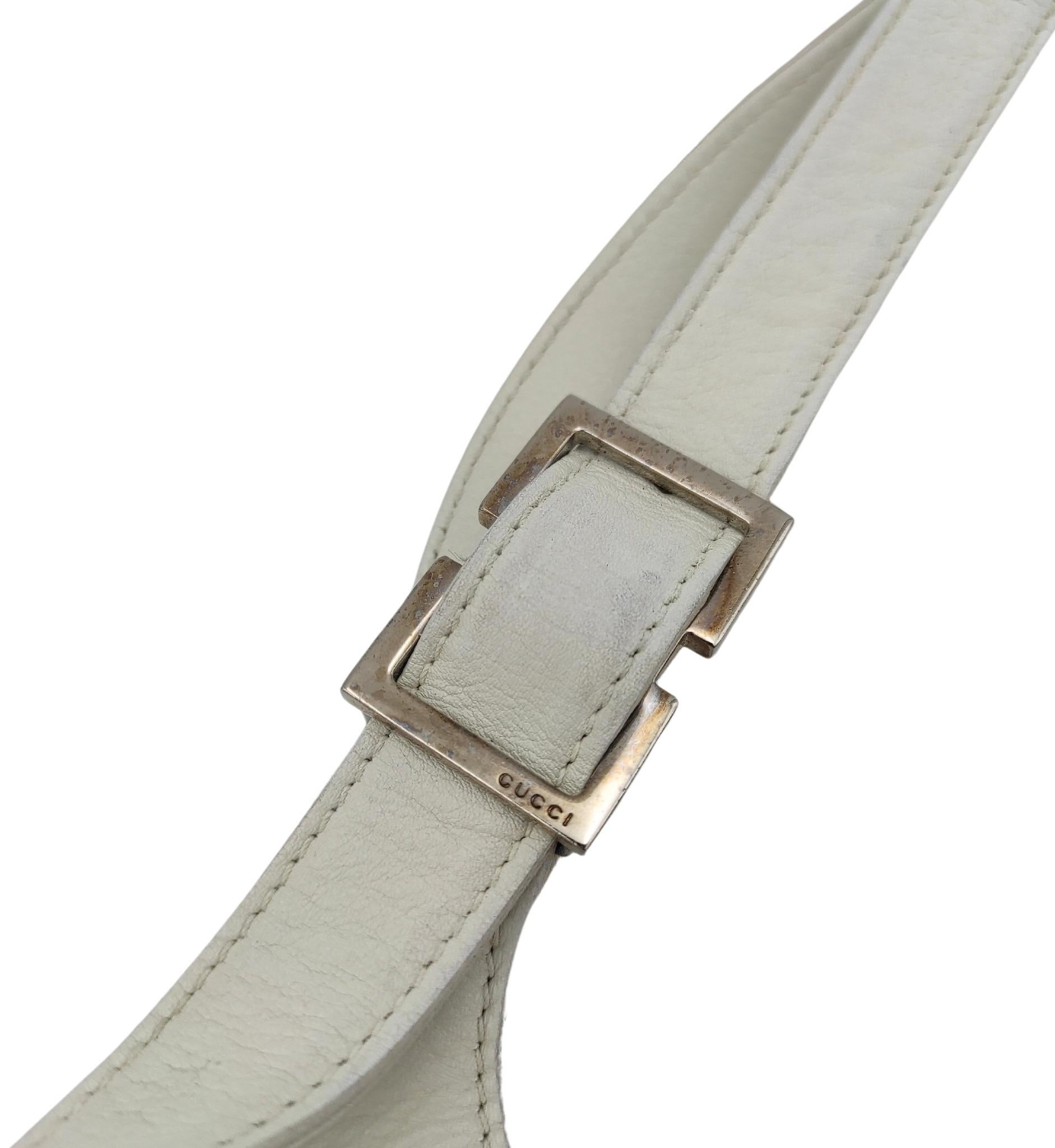 Gucci S/S 2001 white shoulder bag For Sale 5