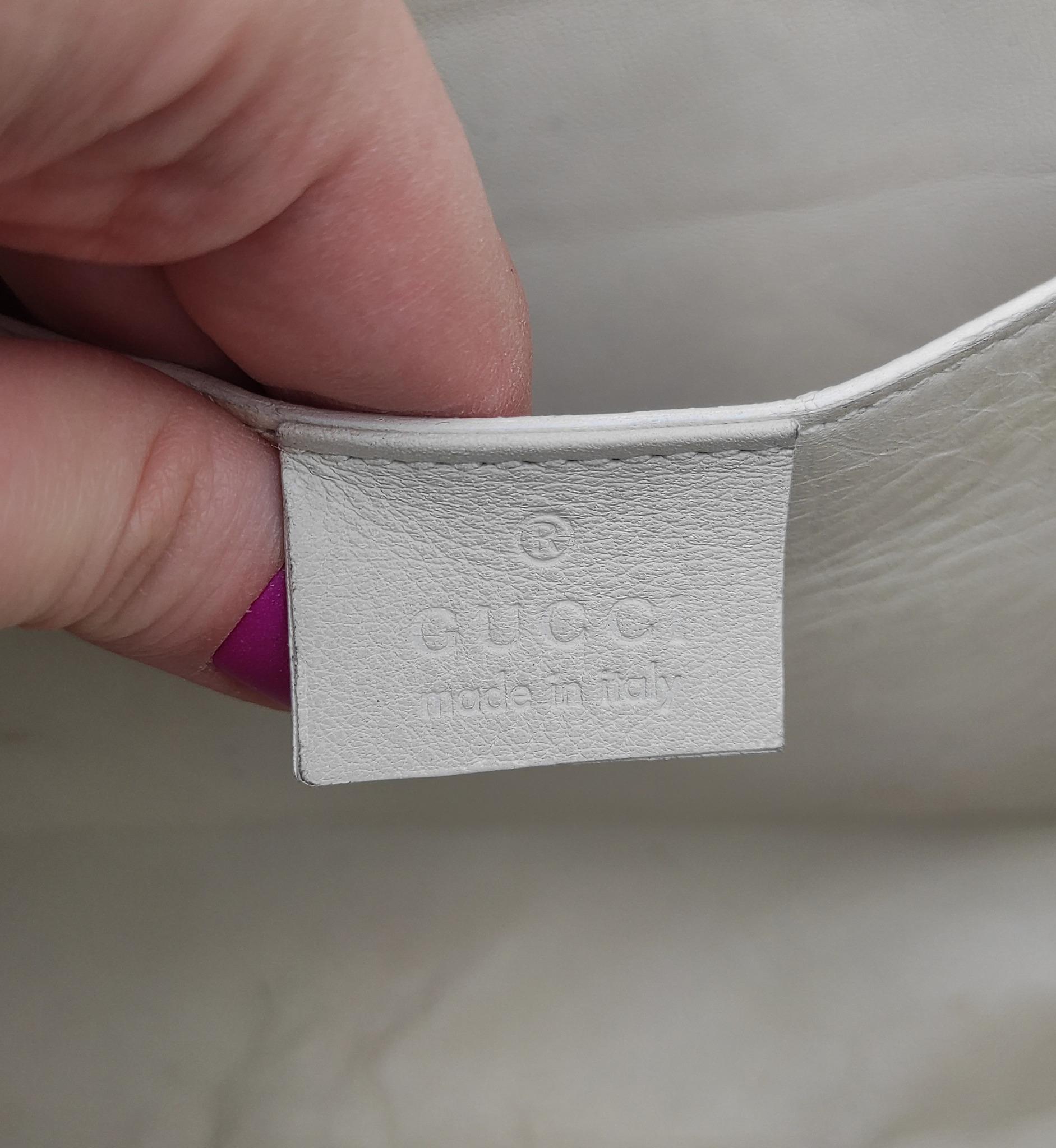 Gucci S/S 2001 white shoulder bag For Sale 12