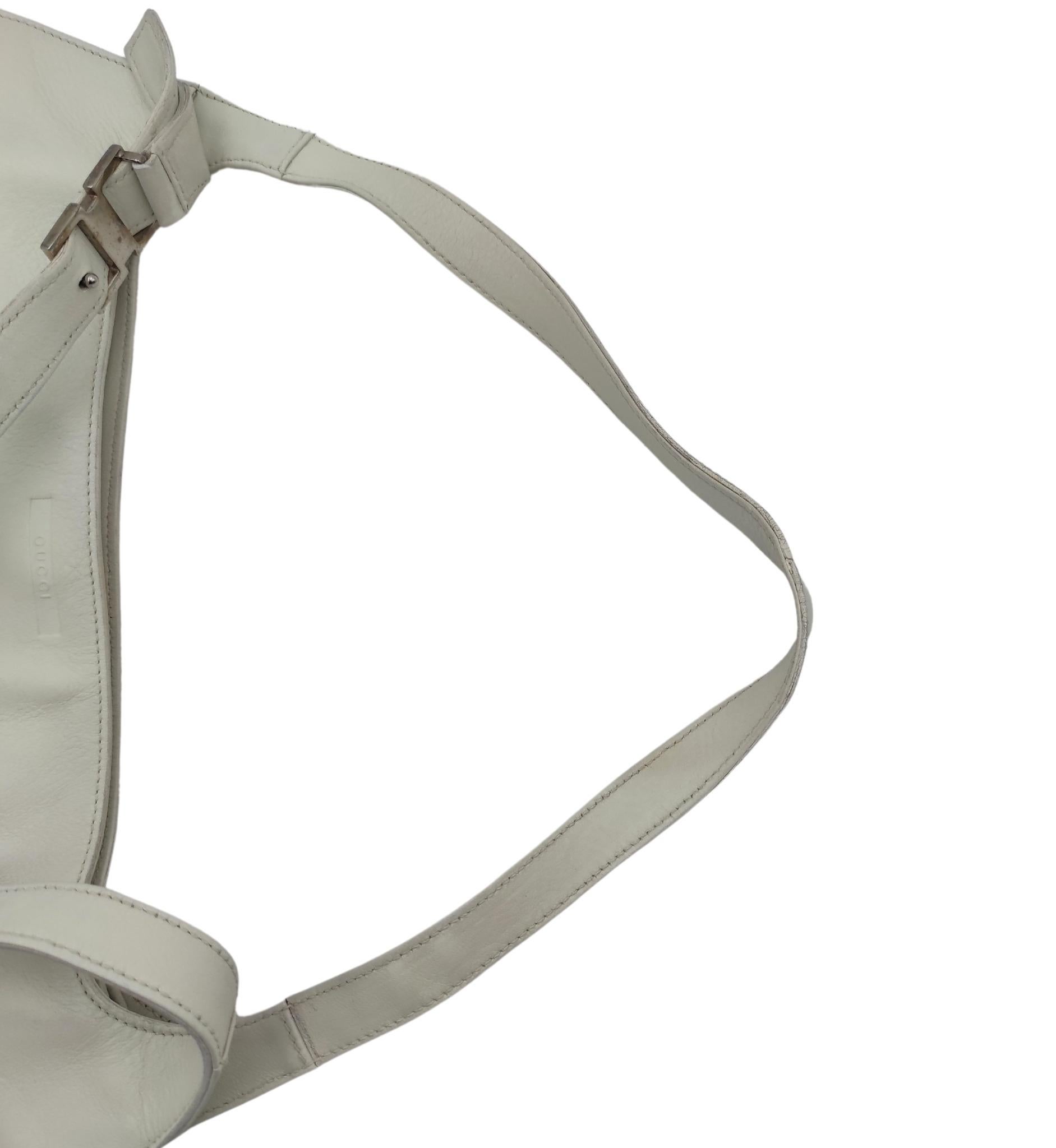 Gucci S/S 2001 white shoulder bag For Sale 4