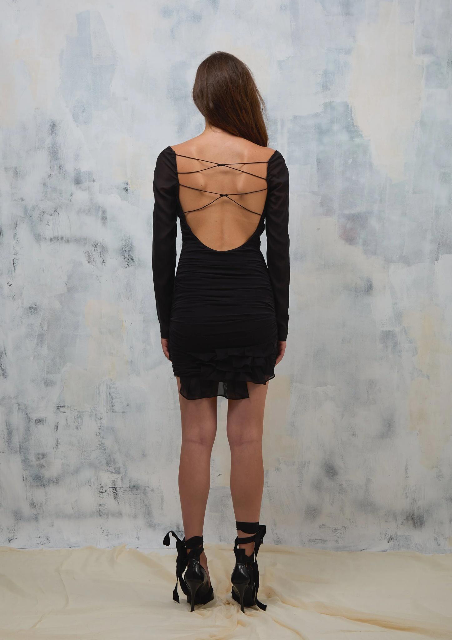 Gucci S/S 2003 Laufsteg Seidenkleid (Schwarz) im Angebot