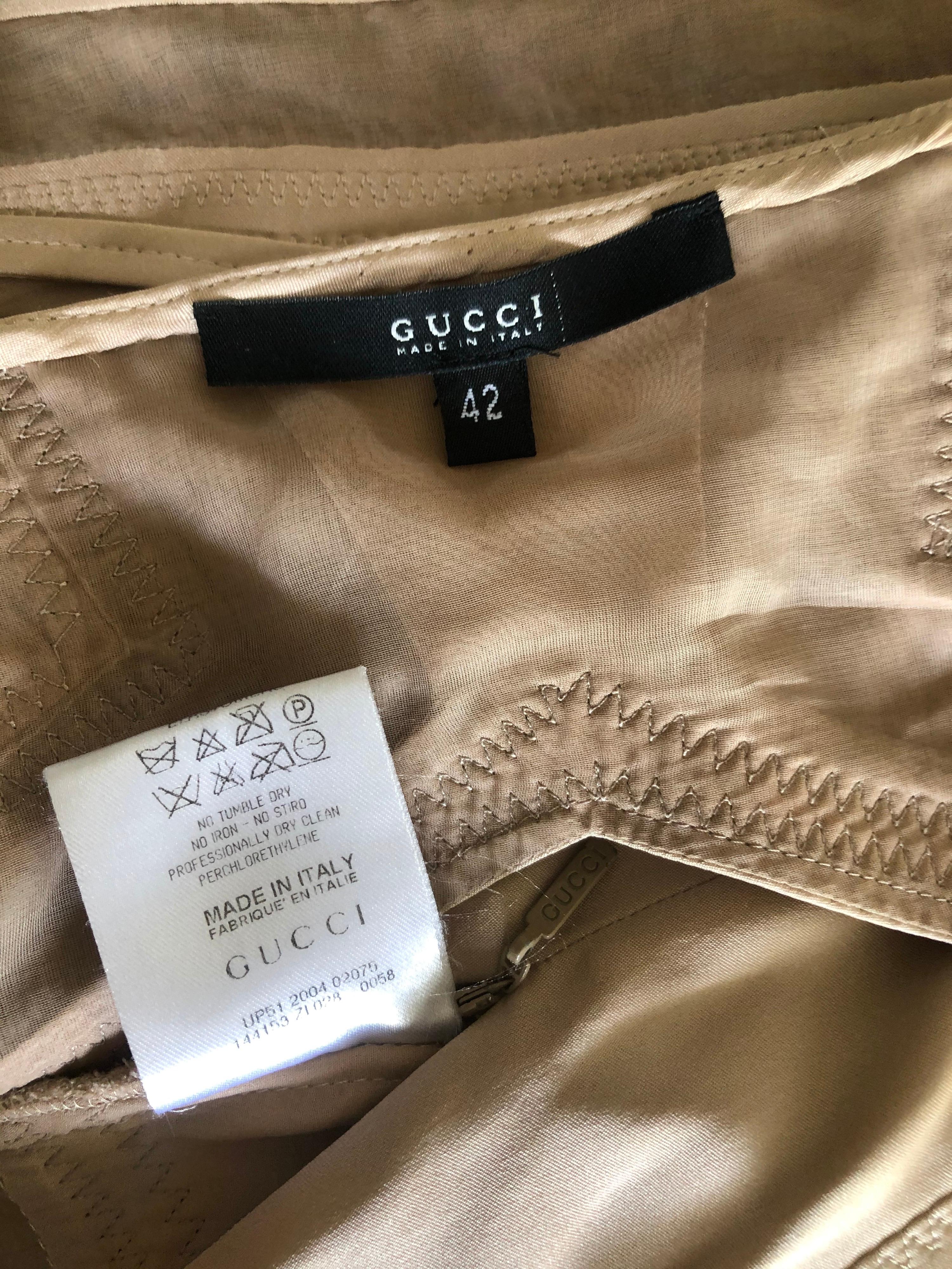Gucci Abito in seta con bustier aperto e ritagliato sul retro per la sfilata P/E 2005 in vendita 5
