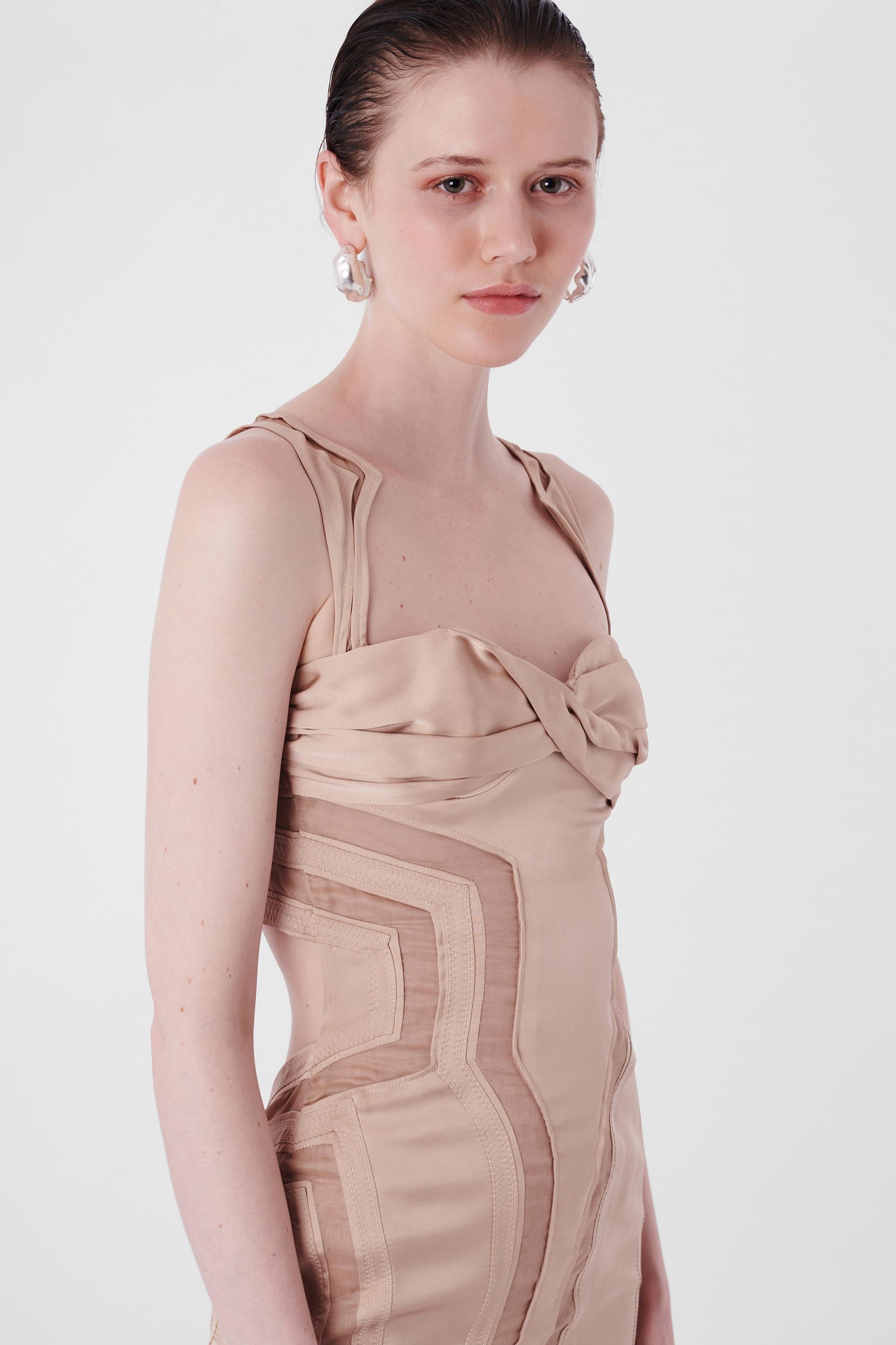 Gucci S/S 2005 Runway Nude Cutout Dress In Good Condition In London, GB