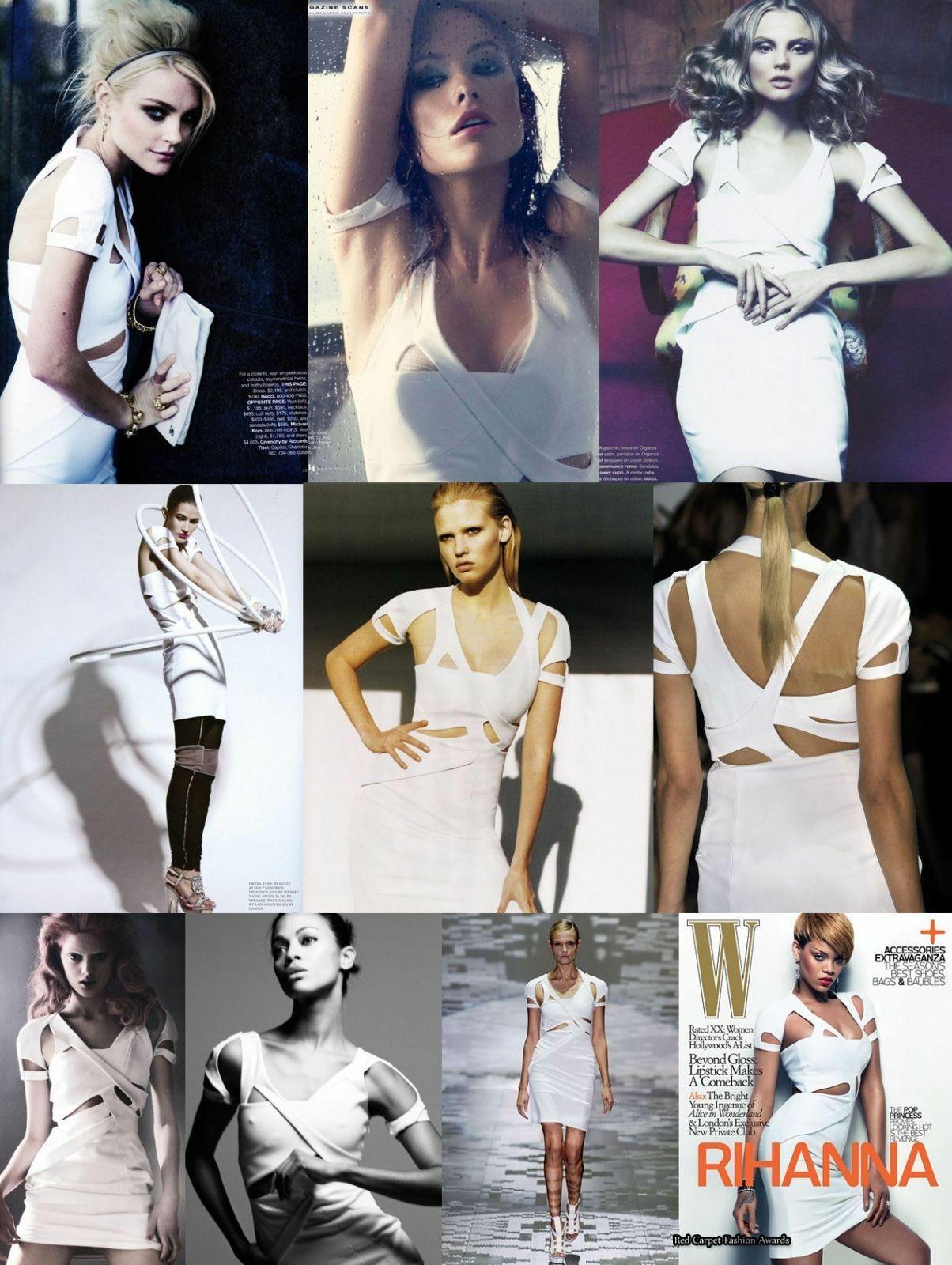 Women's Gucci S/S 2010 Runway Cutout White Mini Dress For Sale