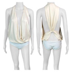 Gucci S/S 2012 Runway - Body ivoire à découpes en décolleté plongeant et découpes transparentes