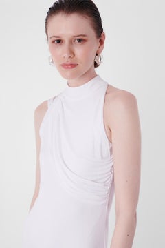 Gucci S/S 2012 White Silk Draped Dress