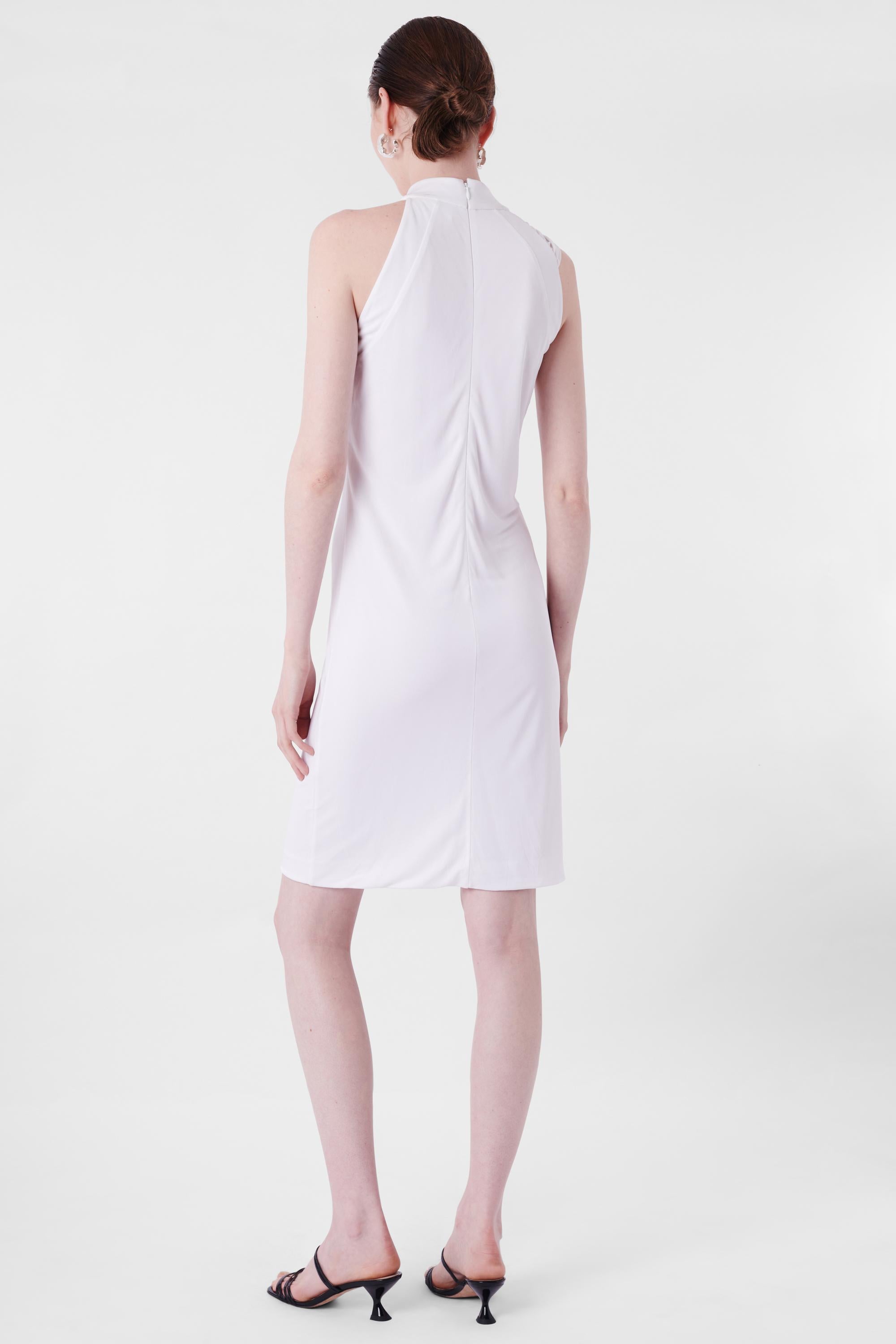 Gray Gucci S/S 2012 White Silk Draped Dress For Sale