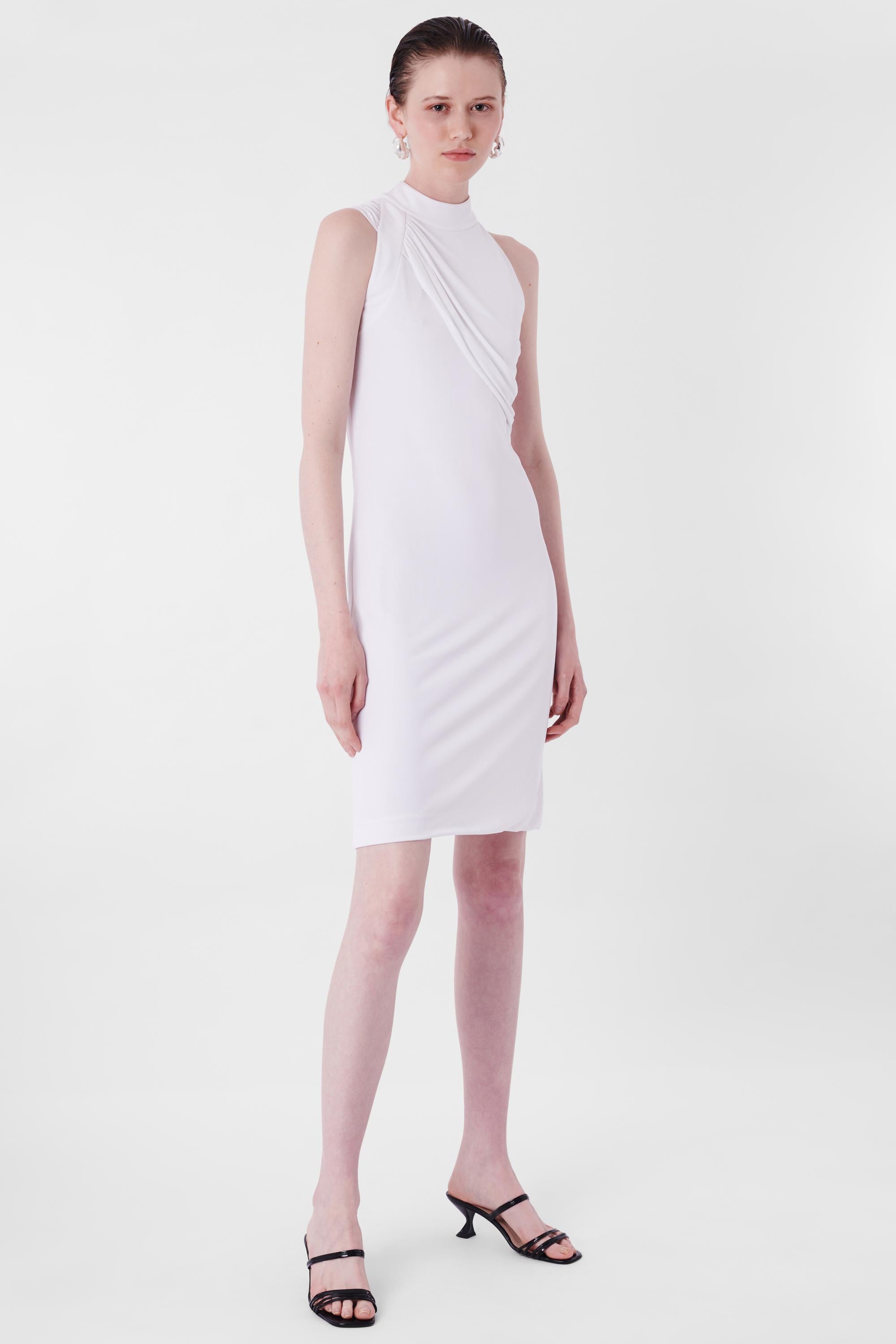 Gucci S/S 2012 White Silk Draped Dress In Excellent Condition For Sale In London, GB