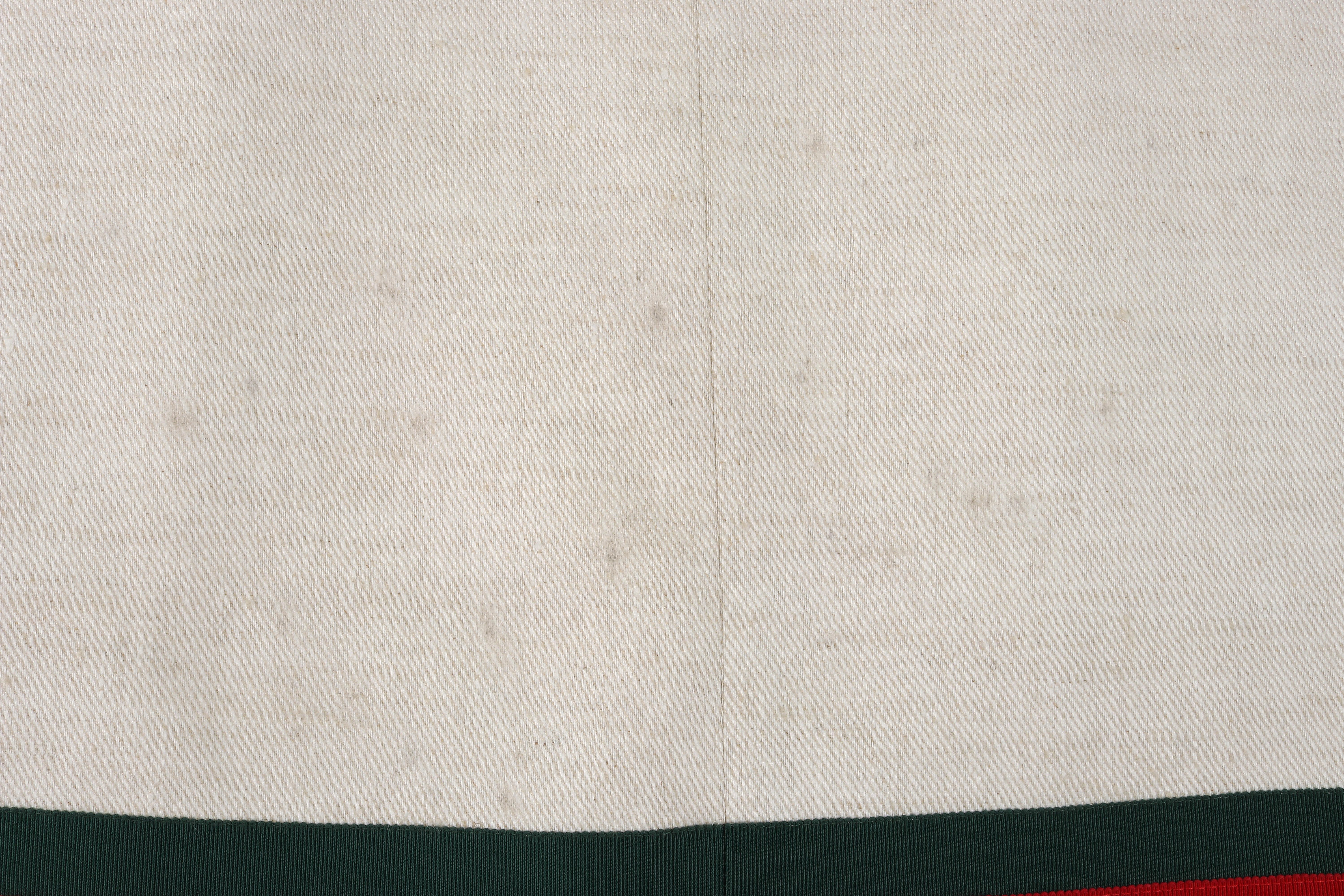 Gucci S/S 2018 Ivory Linen & Silk Pleated Embroidered Equestrian Web Midi Skirt For Sale 7