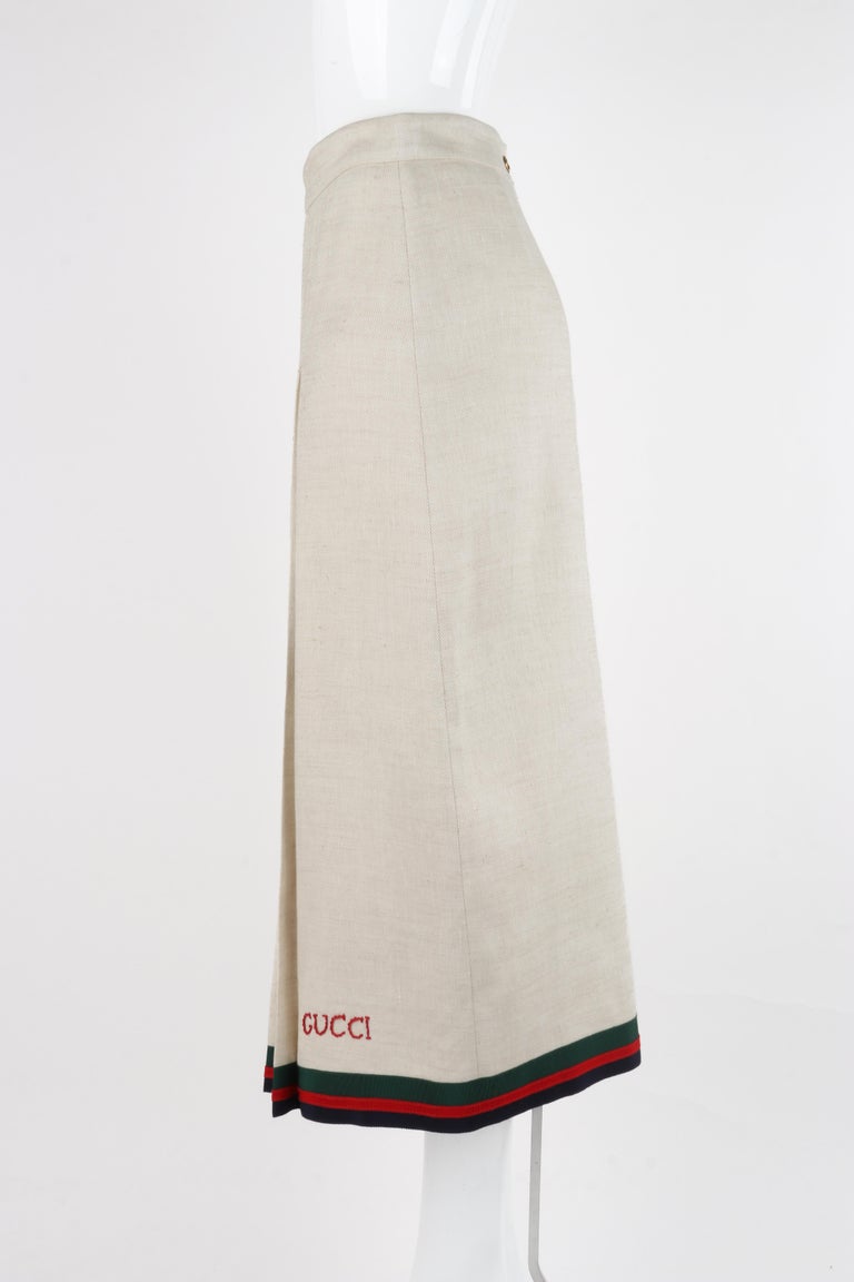 【関税&送料込】Gucci Wool Twill A-Line Midi Skirt Kate Middleton's Gucci Pleated Checked Wool-Twill Midi Skirt