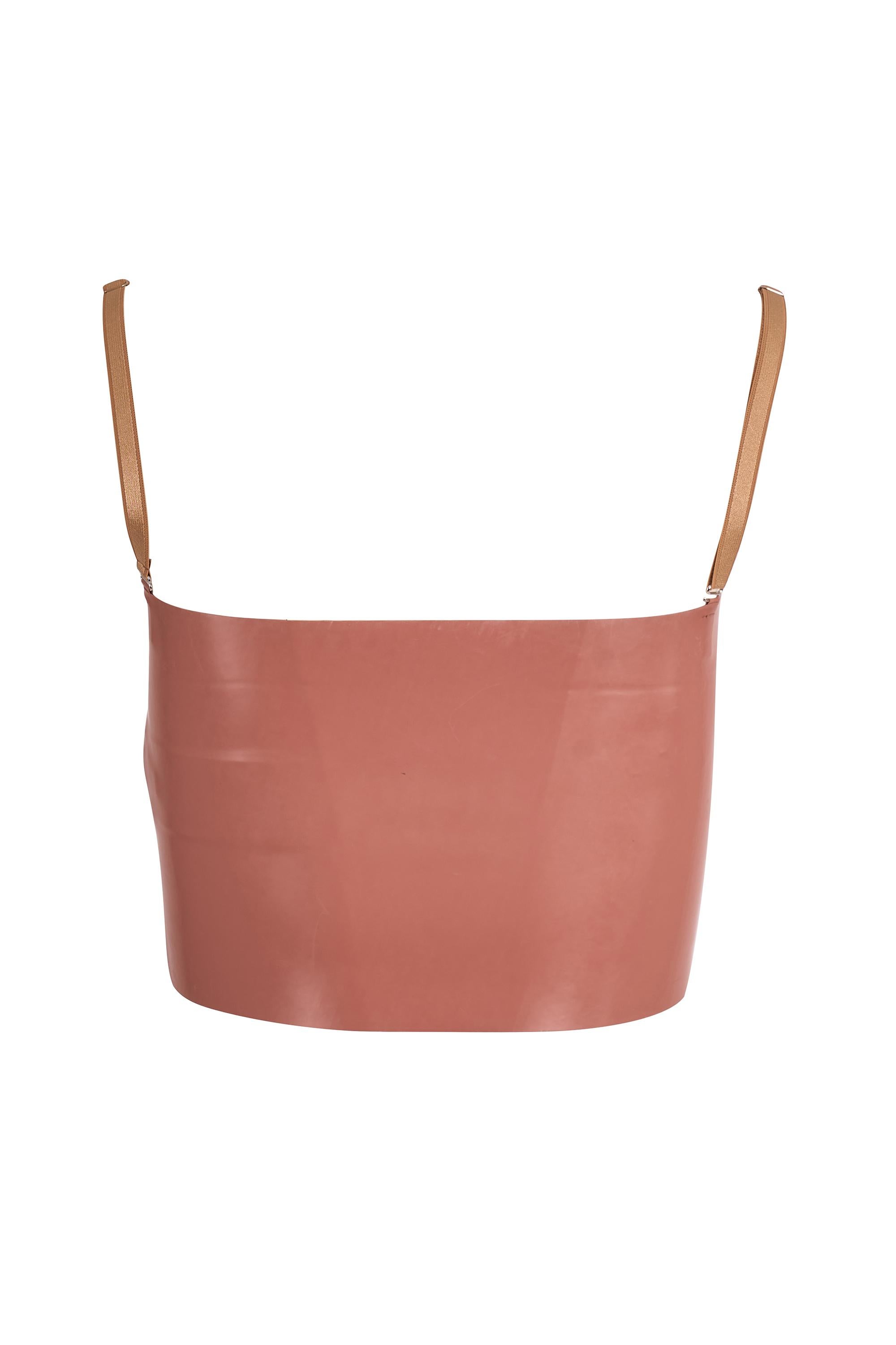 Gucci S/S 2022 Rosa Nackt Latex Bralette im Zustand „Gut“ im Angebot in London, GB