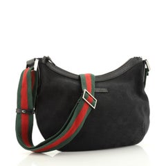 Gucci Saddle Zip Messenger Bag GG Canvas Medium