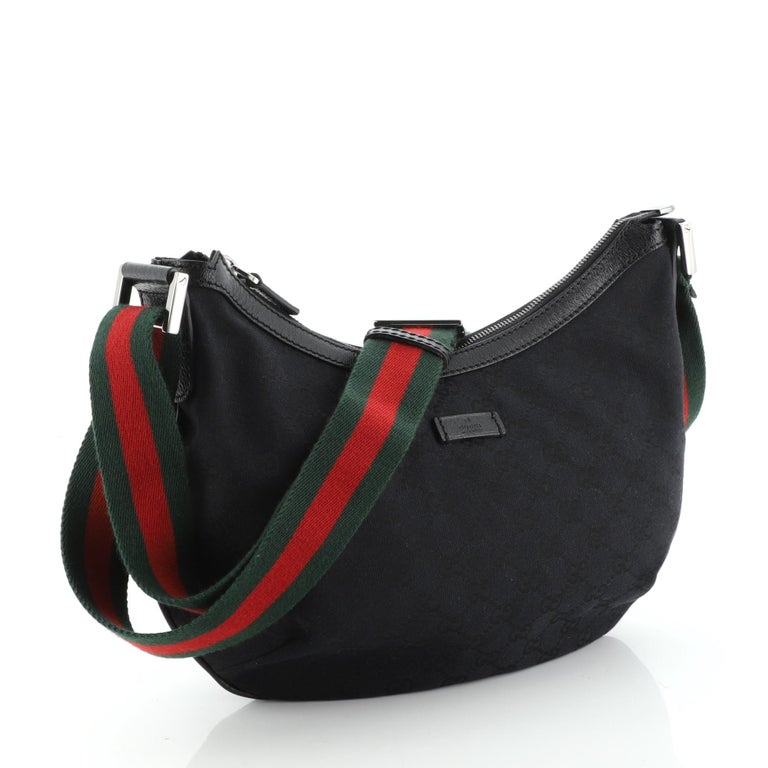 Gucci Saddle Zip Messenger Bag GG Canvas Medium at 1stDibs