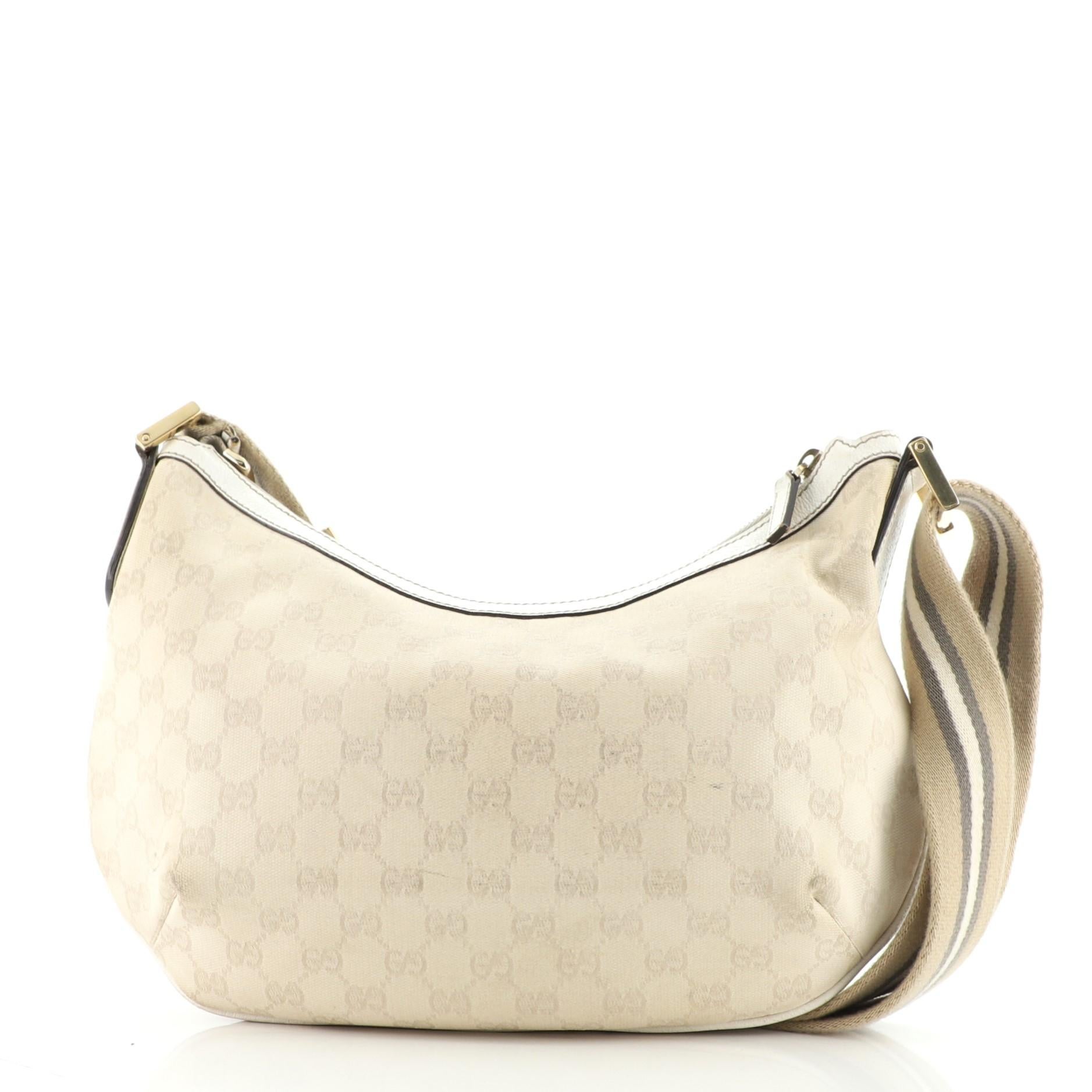 Gucci Saddle Zip Messenger Bag GG Canvas Medium at 1stDibs 153691
