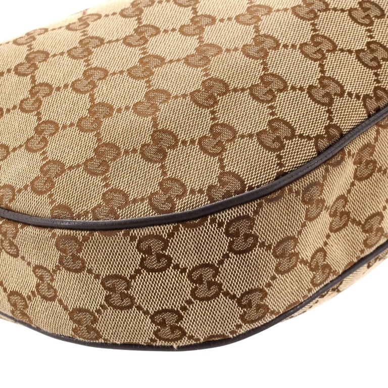 Gucci Saddle Zip Messenger Bag GG Canvas Medium For Sale at 1stDibs