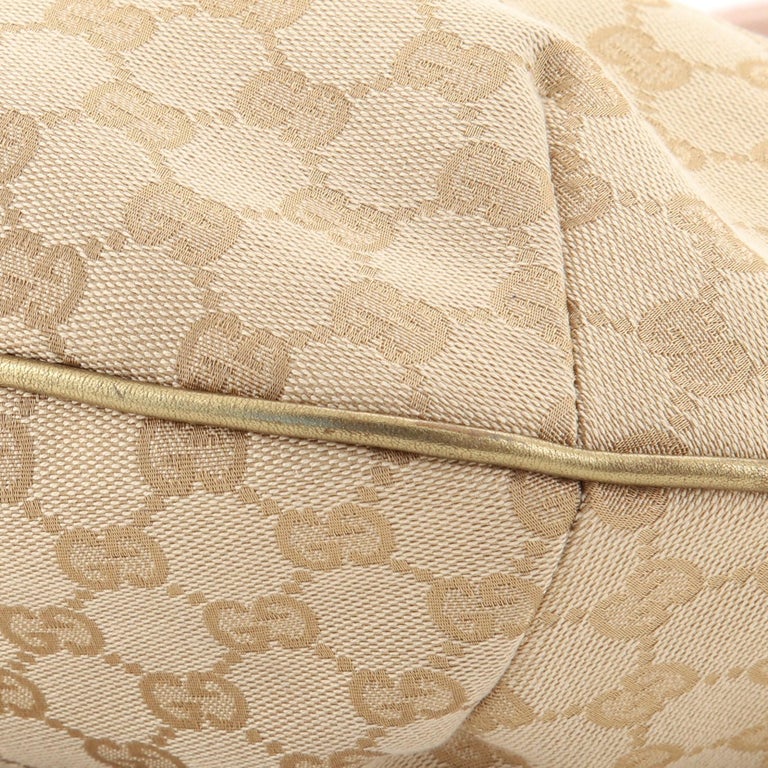 Gucci Saddle Zip Messenger Bag GG Canvas Medium For Sale at 1stDibs