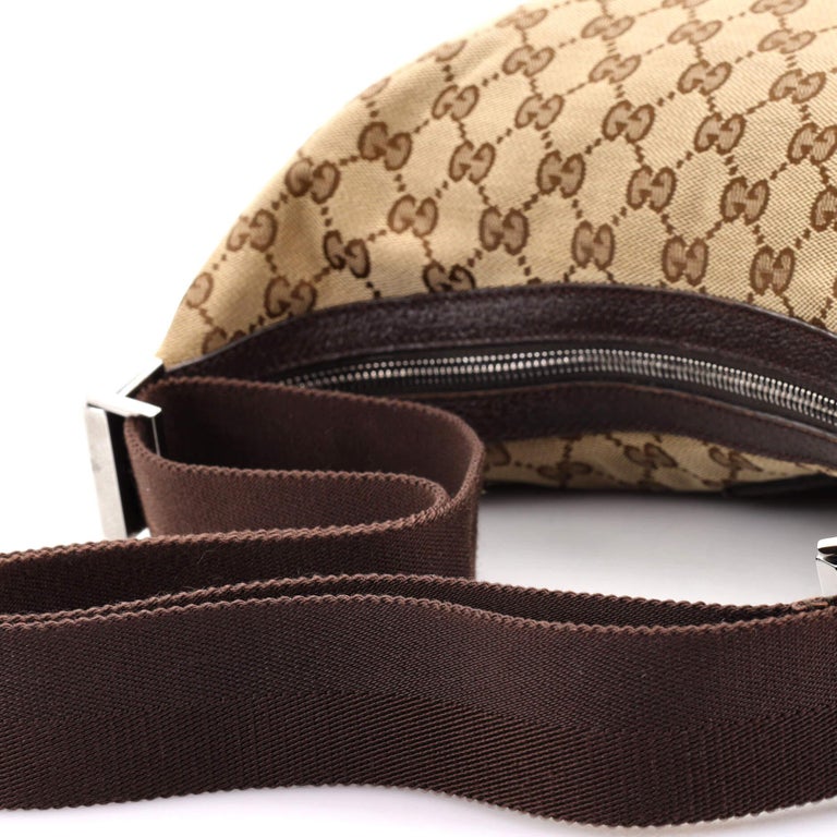 Gucci Saddle Zip Messenger Bag GG Canvas Medium For Sale at 1stDibs