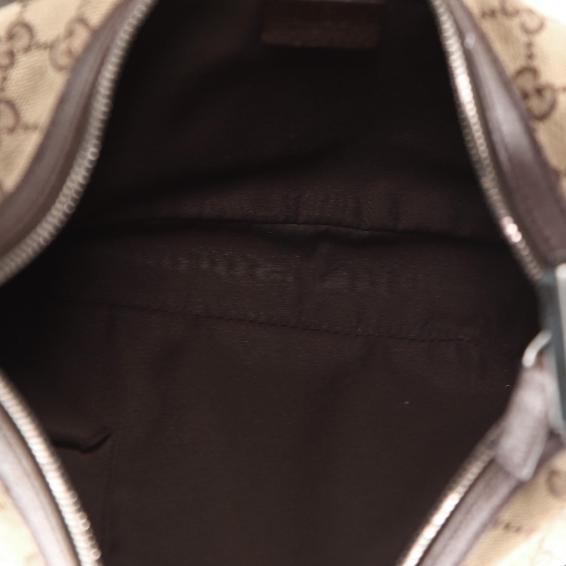 Women's or Men's Gucci Saddle Zip Messenger Bag GG Canvas Medium