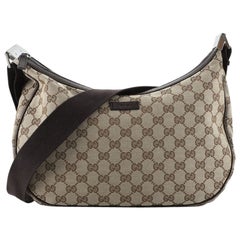 Gucci Saddle Zip Messenger Bag GG Canvas Medium