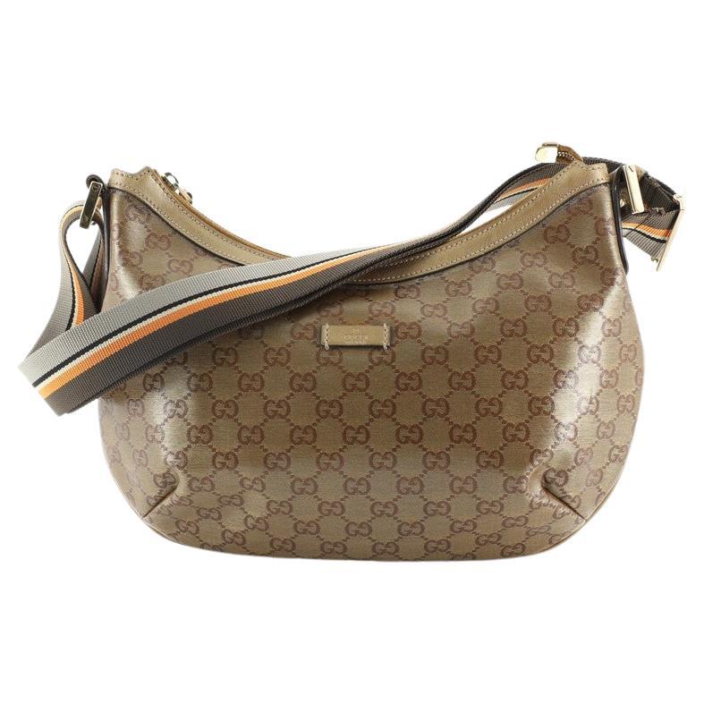 Gucci Saddle Zip Messenger Bag GG Imprime Medium at 1stDibs
